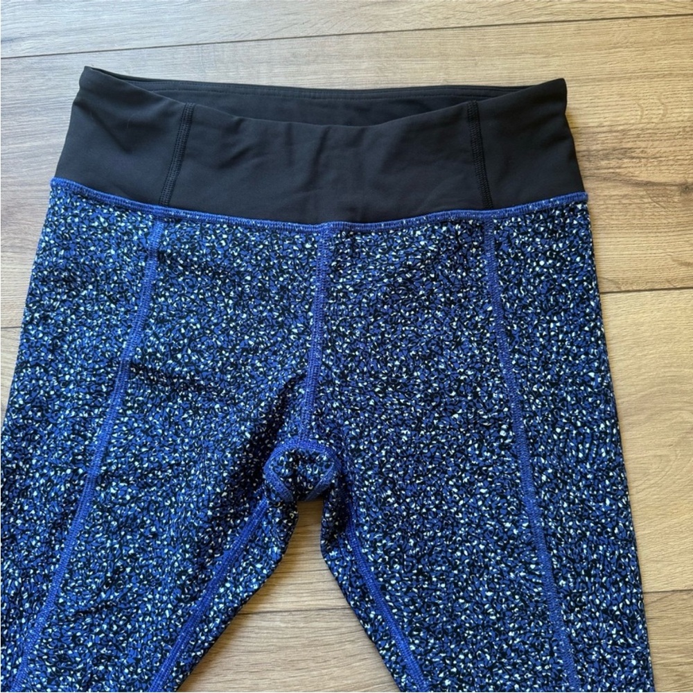 Lululemon Tight Stuff Tight Simply Shadow Wrap Sapphire Blue Black 6 - Picture 3 of 7